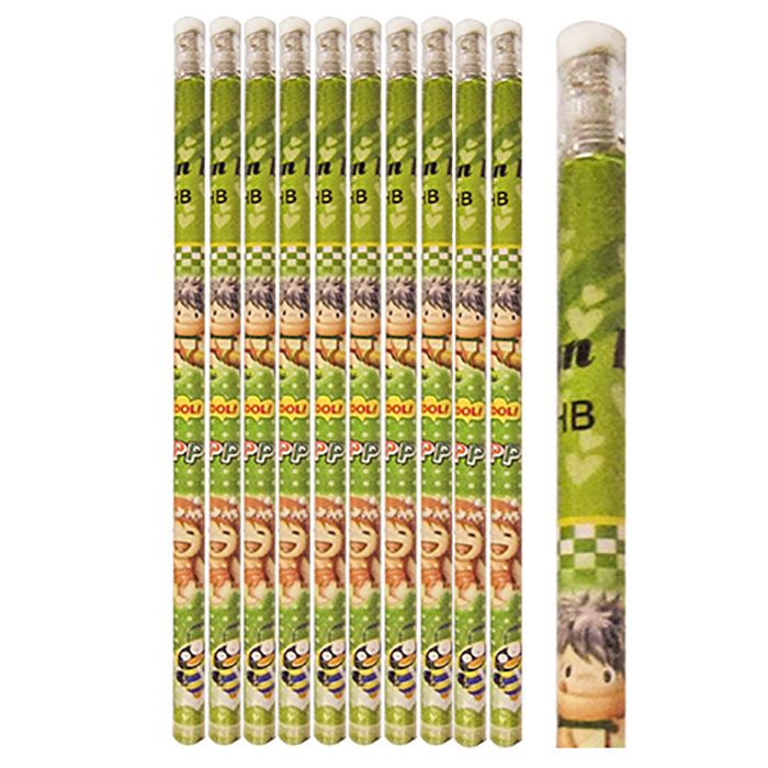 60-332 ΜΟΛΥΒΙ ΓΟΜΑΣ ΠΡΑΣΙΝΟ ΑΓΟΡΑΚΙ & ΚΟΡΙΤΣΑΚΙ ΠΑΚ=10ΤΕΜ  χονδρική, Σχολικά χονδρική