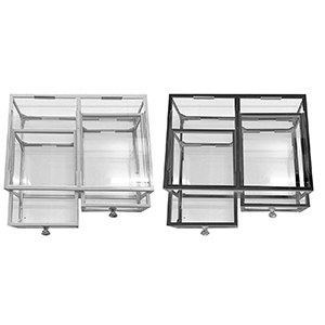 12-1944 ΣΥΡΤΑΡΙΕΡΑ ΜΠΙΖΟΥΤΙΕΡΑ ΜΕΤΑΛΛΙΚΗ-PLEXIGLASS 27x20x7cm χονδρική, Είδη Σπιτιού χονδρική