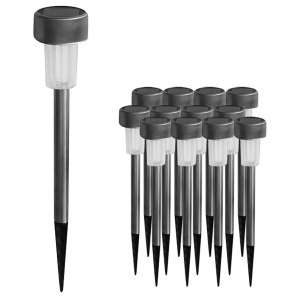 12-359 Ηλιακό Φαναράκι Inox 36,5x5,5cm χονδρική, Δώρα χονδρική