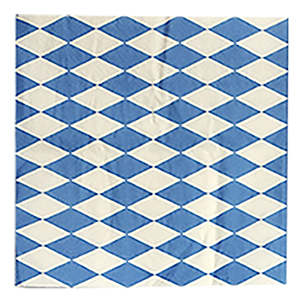 17-41 ΧΑΡΤΟΠΕΤΣΕΤΑ ΑΣΠΡΟ ΜΕ ΜΠΛΕ ΡΟΜΒΟΥΣ 16,5x16.5cm χονδρική, Ψιλικά χονδρική