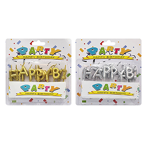 17-47 Κεριά Happy Birthday Χρυσό-Ασημί  χονδρική, Ψιλικά χονδρική