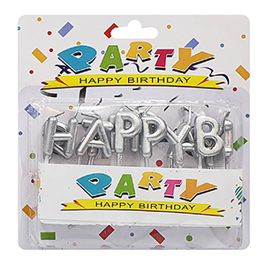 17-47 Κεριά Happy Birthday Χρυσό-Ασημί  χονδρική, Ψιλικά χονδρική