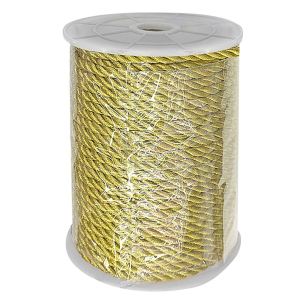 19-315 Κορδόνι Χρυσό Glitter 4mmx 5m χονδρική, Χριστουγεννιάτικα χονδρική