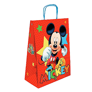 19-363 Τσάντα Δώρου Χάρτινη Mickey Πορτοκαλί (40cm) 40x32x14cm χονδρική, Ψιλικά χονδρική