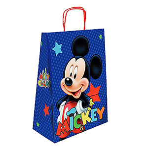 19-371 ΤΣΑΝΤΑ ΔΩΡΟΥ ΧΑΡΤΙΝΗ MICKEY ΜΠΛΕ(40cm) 40x32x14cm χονδρική, Ψιλικά χονδρική