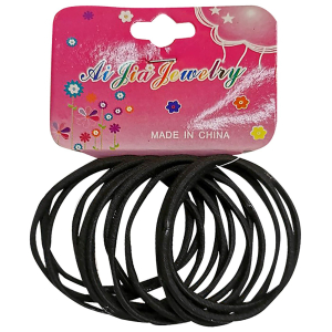 20-1131 HAIR RUBBERS BLACK 12 PCS χονδρική, Accessories χονδρική