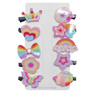 20-1342 Hair clips in rainbow colors χονδρική, Accessories χονδρική