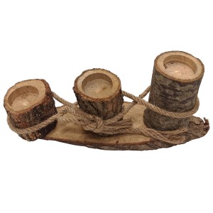 22-2964 ΚΗΡΟΠΗΓΙΟ ΞΥΛΙΝΟ 3 ΘΕΣΕΩΝ  ΚΟΡΜΟΙ ~28x10cm χονδρική, Δώρα χονδρική