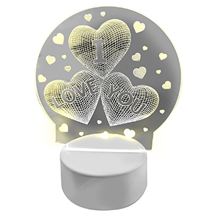 22-3062 Πινακίδα Love Διάφανη με φως 18x13,5cm χονδρική, Δώρα χονδρική