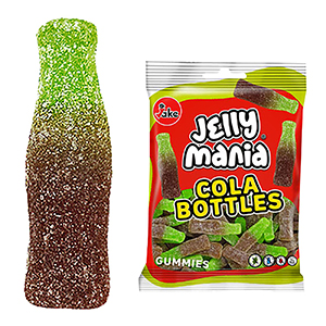 24-147 Ζελίνια Jake Cola Bottles Σακ=100g χονδρική, Τρόφιμα χονδρική