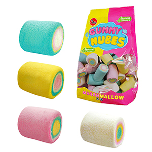 24-159 MARSHMALLOWS ΚΑΡΑΜΕΛΕΣ GUMMY NUBES RAINBOW ΣΑΚ=500g χονδρική, Τρόφιμα χονδρική