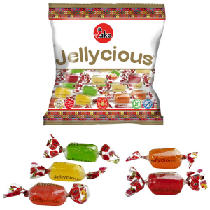 24-160 ΚΑΡΑΜΕΛΕΣ ΖΕΛΕΔΑΚΙΑ ΦΡΟΥΤΩΝ JELLYCIOUS ΣΑΚ=1000g χονδρική, Τρόφιμα χονδρική