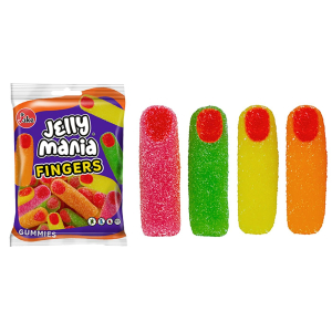 24-187 Ζελίνια Jake Sour Fingers Σακ=100g χονδρική, Τρόφιμα χονδρική
