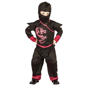 3-1856 ΣΤΟΛΗ ΜΠΕΜΠΕ ΚΟΚΚΙΝΟΣ NINJA  χονδρική, Αποκριάτικα χονδρική