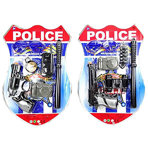 3-2034 Σετ Police 6τεμ με Γκλοπ Καρ=43x28cm χονδρική, Παιχνίδια χονδρική