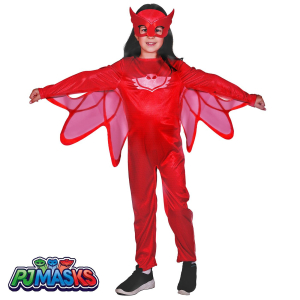 3-2302 Στολή Παιδική pj Mask Owlette Κόκκινη χονδρική, Αποκριάτικα χονδρική