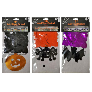 3-2334 ΓΙΡΛΑΝΤΑ ΠΛΑΣΤΙΚΗ HALLOWEEN 274cm χονδρική, Αποκριάτικα χονδρική