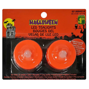 3-2339 Κεριά led Halloween 2τεμ Φ4cm χονδρική, Αποκριάτικα χονδρική