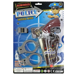 3-2430 Police σετ=4τεμ με Χειροπέδες 35x23cm χονδρική, Αποκριάτικα χονδρική