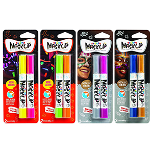 3-2463 Βαφές Προσώπου 2τεμ Carioca Maskup Neon-Metallic  χονδρική, Αποκριάτικα χονδρική