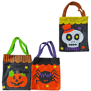 3-2480 Τσάντα Τσόχινη Halloween 27x20cm χονδρική, Halloween χονδρική