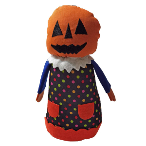 3-2484 Κολοκύθα με Ρούχα Πάνινη 20cm χονδρική, Halloween χονδρική