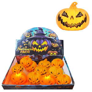 3-2492 Κολοκύθα με φως 6x5cm χονδρική, Halloween χονδρική