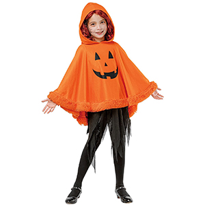 3-2521 Παιδικό Πόντσο Κολοκύθα Halloween  χονδρική, Αποκριάτικα χονδρική