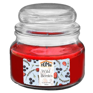 37-453 Κερί Wild Berries σε Βάζο με Καπάκι Μεσαίο 35h 226gr Net, 10x9,5cm χονδρική, Δώρα χονδρική