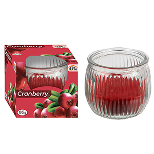 37-461 Κερί Wild Cranberry σε Βάζο 21h 85gr Net, 7x6,5cm χονδρική, Δώρα χονδρική