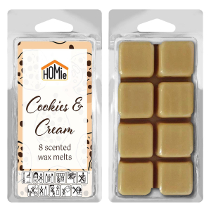 37-463 Αρωματικό wax Melt Cookies & Cream σετ=8 Κύβοι 80gr χονδρική, Δώρα χονδρική