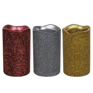 37-98 ΚΟΡΜΟΣ LED 7,5x12cm ΜΕΤΑΛΛΙΖΕ Φ7,5x12cm χονδρική, Χριστουγεννιάτικα χονδρική
