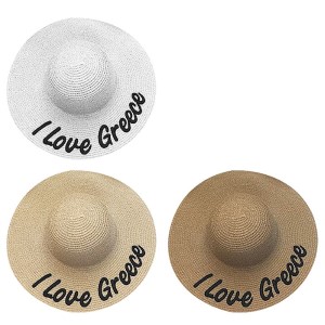 42-2242 ΚΑΠΕΛΙΝΑ ΓΥΝΑΙΚΕΙΑ "LOVE GREECE" 42cm χονδρική, Καλοκαιρινά χονδρική