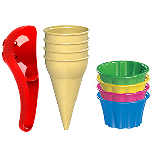 42-2562 ΧΩΝΑΚΙΑ, CUP CAKE, SCOOP ΓΙΑ ΤΗΝ ΑΜΜΟ ΣΕΤ 14x11cm χονδρική, Καλοκαιρινά χονδρική