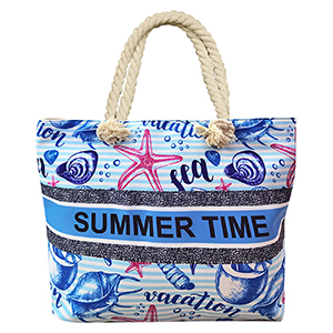42-2738 ΤΣΑΝΤΑ ΠΑΡΑΛΙΑΣ SUMMER ΚΟΧΥΛΙΑ 50x34x15cm χονδρική, Καλοκαιρινά χονδρική
