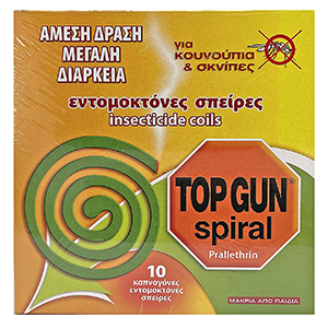 42-2797 ΣΠΙΡΑΛ ΕΝΤΟΜΟΑΠΩΘΗΤΙΚΟ TOP GUN ΠΑΚ=10ΤΕΜ  χονδρική, Καλοκαιρινά χονδρική