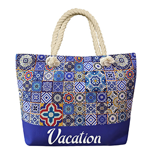 42-2924 ΤΣΑΝΤΑ VACATION ΜΕ ΣΧΕΔΙΑ 50x34x15cm χονδρική, Καλοκαιρινά χονδρική