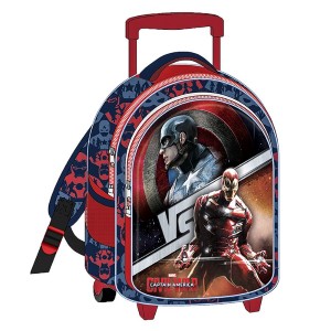 50-1348 ΤΣΑΝΤΑ ΤΡΟΛΕΥ ΝΗΠΙΟΥ CAPTAIN AMERICA 31x27x10cm χονδρική, Σχολικά χονδρική