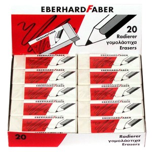 50-1557 Γόμα Faber Λευκή πακ=20τεμ  χονδρική, Σχολικά χονδρική