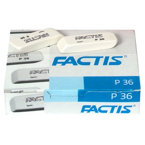 50-1571 Γόμα Factis Λευκή πακ=36τ  χονδρική, Σχολικά χονδρική