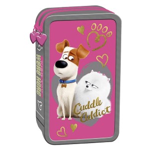 50-2260 ΚΑΣΕΤΙΝΑ ΔΙΠΛΗ ΓΕΜΑΤΗ PETS GIRL 22x13x5cm χονδρική, Σχολικά χονδρική