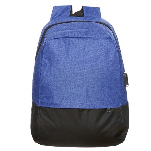 50-2410 ΤΣΑΝΤΑ ΠΛΑΤΗΣ ΔΙΧΡΩΜΗ ΜΠΛΕ 45x30x12cm χονδρική, Σχολικά χονδρική