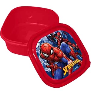 50-2499 ΔΟΧΕΙΟ ΓΙΑ ΤΟΣΤ ΠΛΑΣΤΙΚΟ SPIDERMAN 13,5x13,5x6cm χονδρική, Σχολικά χονδρική
