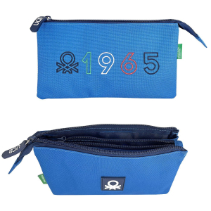 50-2513 ΚΑΣΕΤΙΝΑ ΤΡΙΠΛΗ BENETTON CLASSIC BLUE 22x12cm χονδρική, Σχολικά χονδρική
