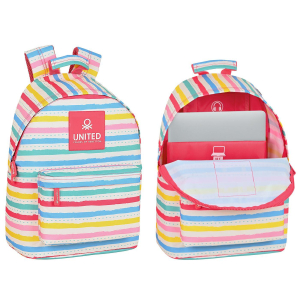 50-2554 ΤΣΑΝΤΑ ΠΛΑΤΗΣ ΑΝΑΤΟΜΙΚΗ BENETTON RAYITAS 41x31x16cm χονδρική, Σχολικά χονδρική