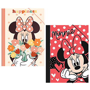 50-2726 Ντοσιέ Χάρτινο Λάστιχο Minnie 25x35cm χονδρική, Σχολικά χονδρική