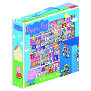 50-2745 ΑΥΤΟΚΟΛΛΗΤΑ ΡΟΛΟ PEPPA PIG 1000 ΤΕΜ ΣΕ ΚΟΥΤΑΚΙ  χονδρική, Σχολικά χονδρική