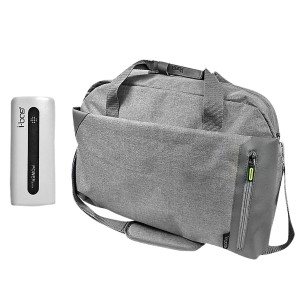 50-2760 ΤΣΑΝΤΑ ΩΜΟΥ-ΧΕΙΡΟΣ ΓΚΡΙ ΜΕ POWER BANK 57x33x30cm χονδρική, Σχολικά χονδρική