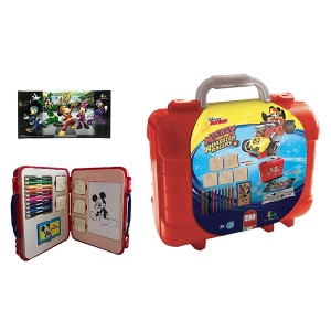 50-2763 ΠΛΑΣΤΙΚΟ ΤΣΑΝΤΑΚΙ ΣΕΤ ΖΩΓΡΑΦΙΚΗΣ MICKEY 23x19cm χονδρική, Σχολικά χονδρική