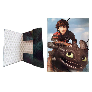 50-2771 ΝΤΟΣΙΕ ΜΕ ΛΑΣΤΙΧΟ HOW TO TRAIN YOUR DRAGON 35x26cm χονδρική, Σχολικά χονδρική